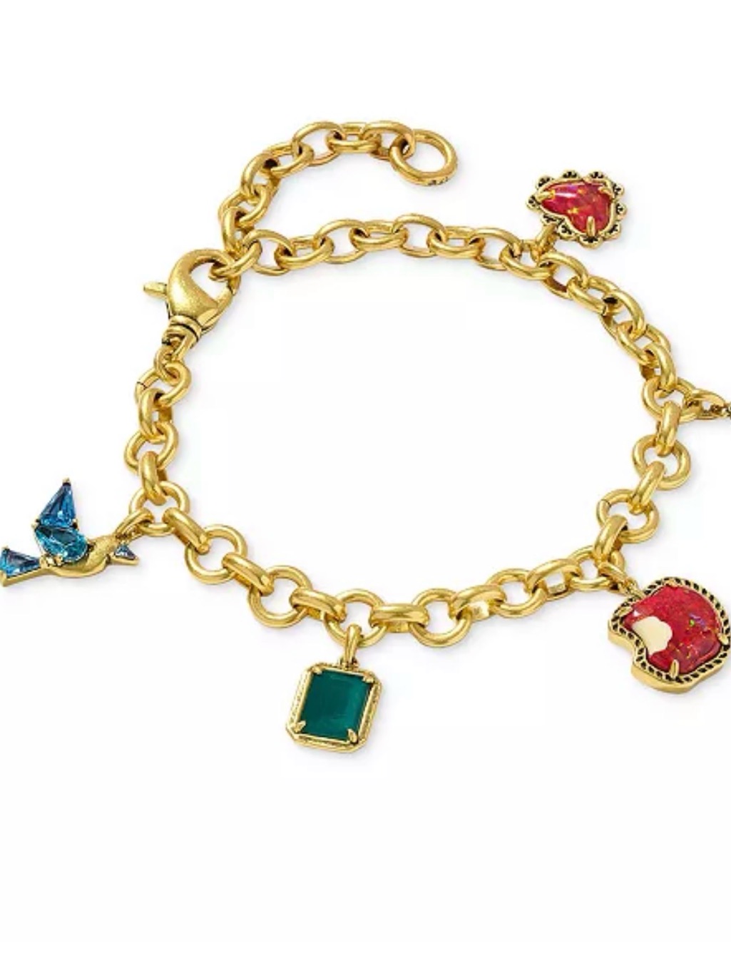 Kendra Scott Disney Snow White Limited Edition Gold Charm Bracelet Nwt Rare